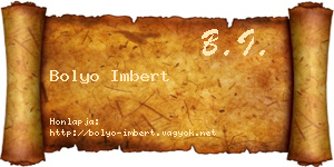 Bolyo Imbert névjegykártya